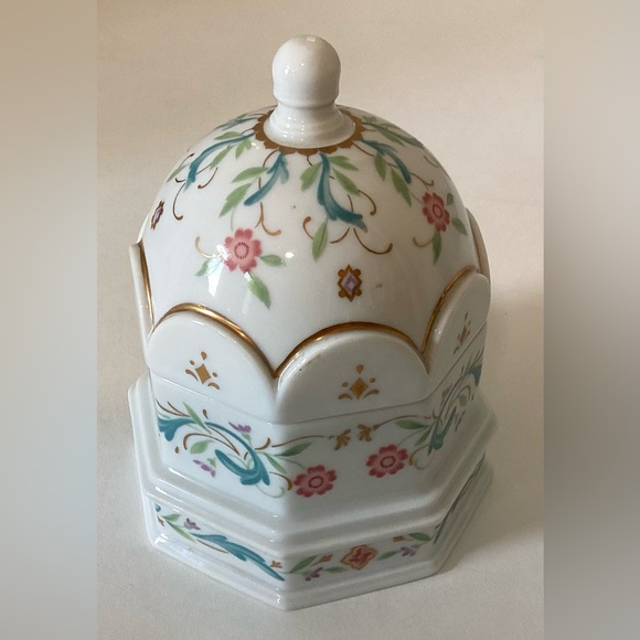 Vintage prestige place Venetian ceramic candle vanity jar, made in Japan - Picture 2 of 10